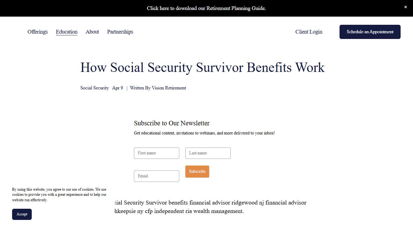 How Social Security Survivor Benefits Work